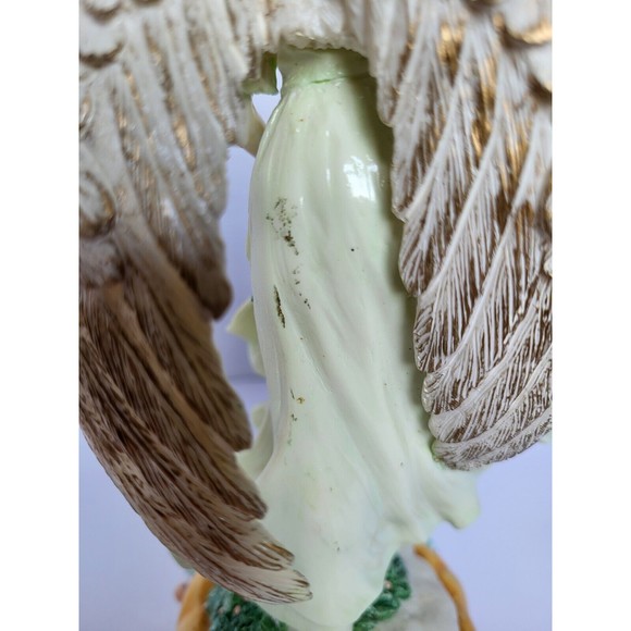 Vintage Dillards Christmas Angel Flowers Hand Painted 'The First Noel' Figurine - Picture 8 of 12